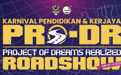 Karnival Pendidikan dan Kerjaya Project of Dreams Realized (Pro-DR) Roadshow kini kembali dengan Siri Ke-9 pada tahun ini!